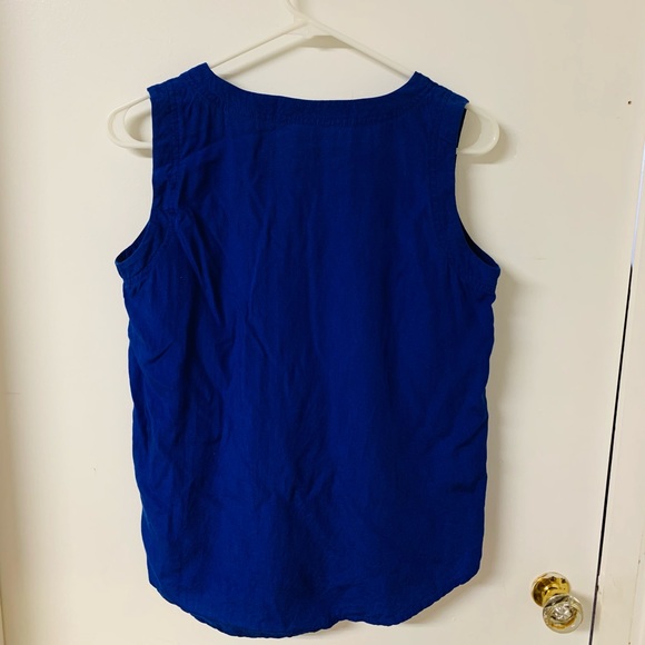 New 🌟 Milano Sport Royal Blue Button Down Top - Picture 2 of 4